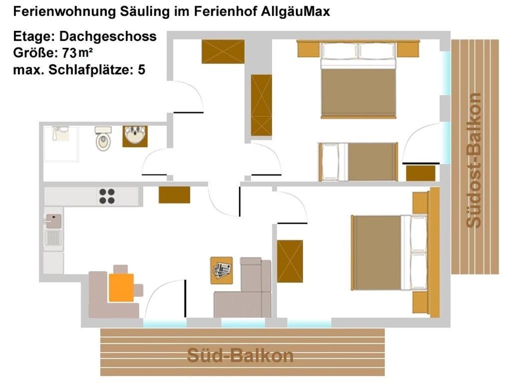 Ferienhof Allgaeumax 福森 客房 照片